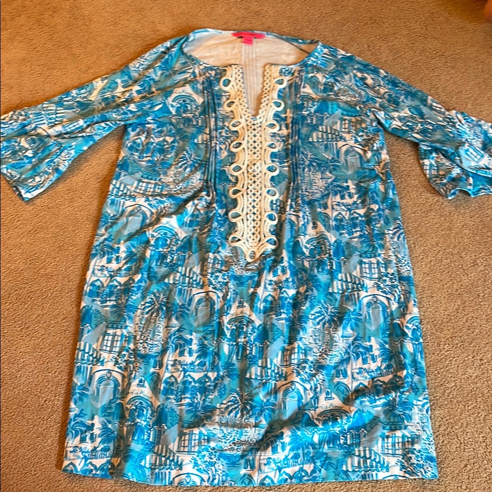 Lilly Pulitzer Light Blue Top with Pink Tag